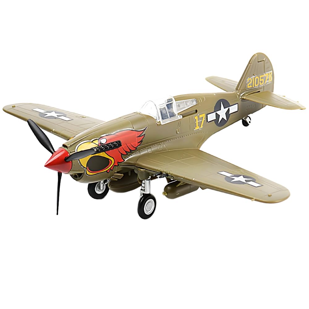 US P-40 Flying Tigers Fighter Model Kit - Classic WWII Fighter Model for Military Enthusiasts, 1:48 Scale Plastic Assemb