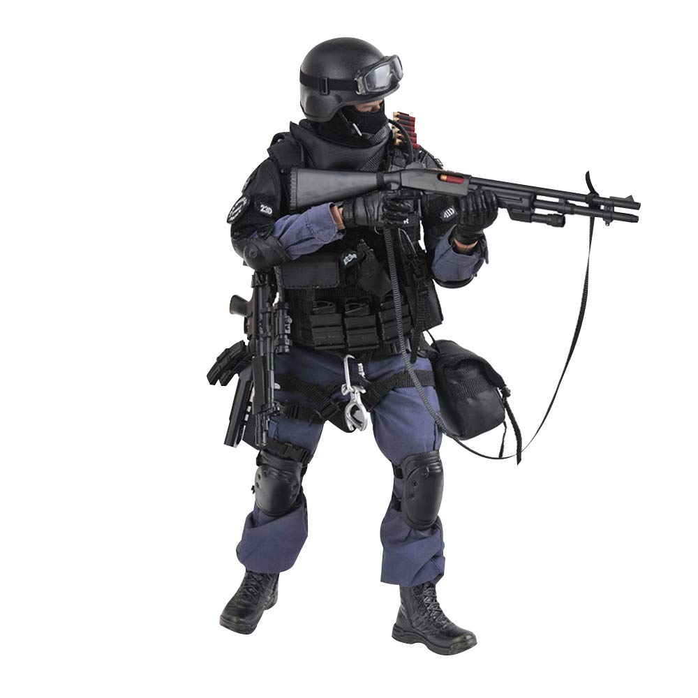 YEIBOBO Highly Detail Special Forces 12inch Action Figure SWAT Team for Collectors as Gift