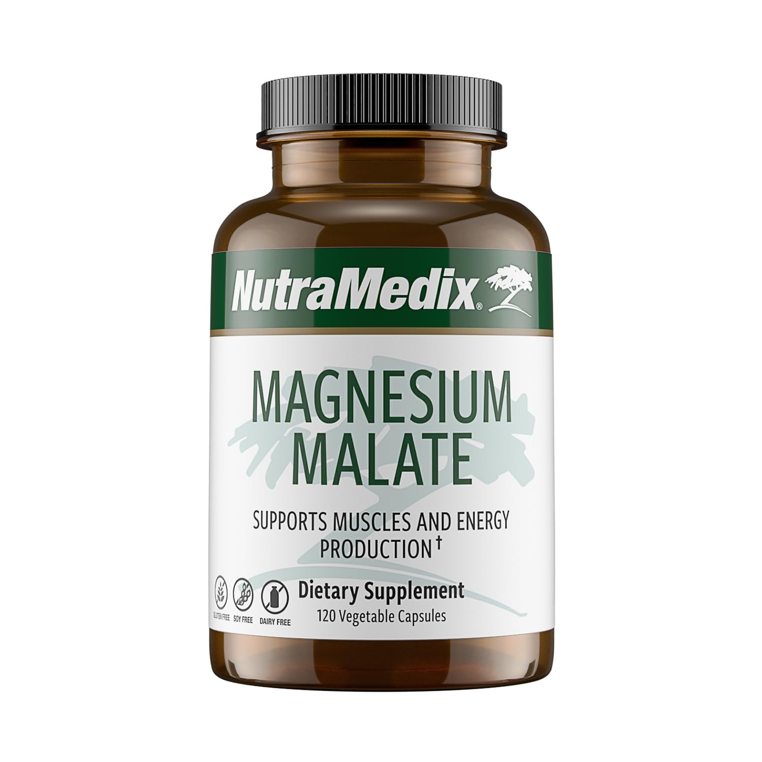 NutraMedix Magnesium Malate Energy Supplements for Sleep, Immune Support & Joint Health (120 Vegetarian Capsules)  
Nutr
