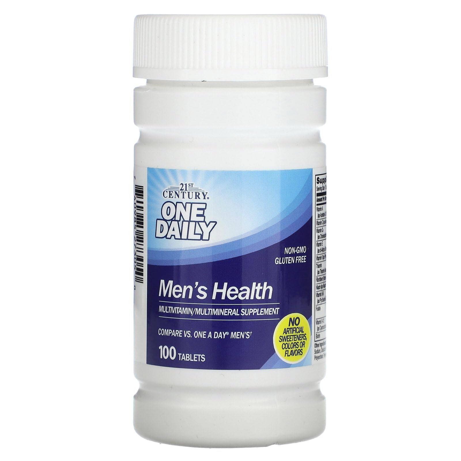 21st Century One Daily Men's Health Tablets, 100 Count - Multivitamin for Men, Enhanced Energy & Vitality, Daily Supplem