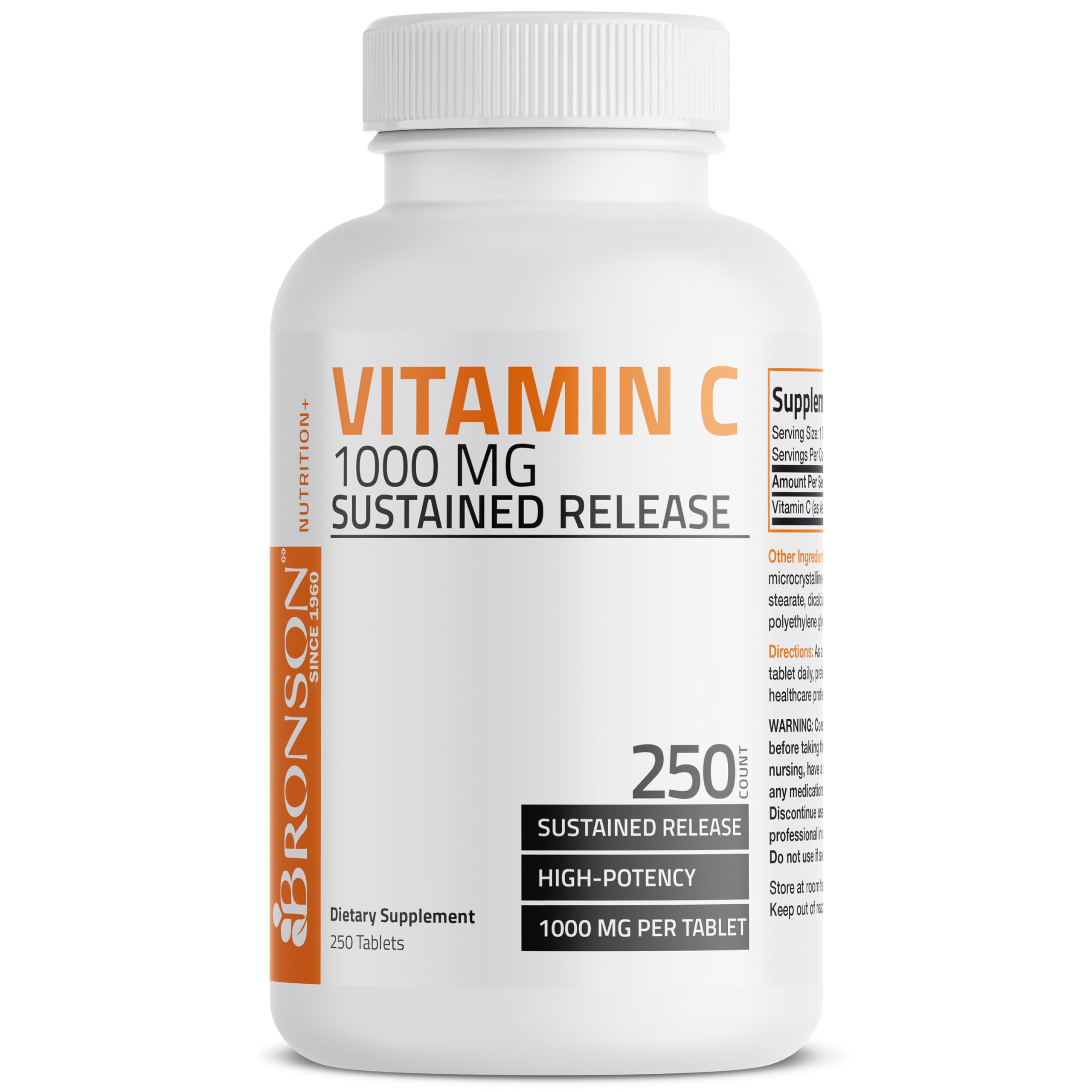 Bronson Vitamin C 1000 mg Sustained Release Non-GMO Tablets for Immune Support
| Bronson Vitamin C 1000 mg Sustained Re